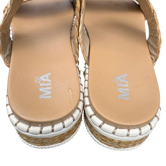 MIA Tan Woven Platform Sandals - Picture 3 of 9